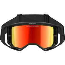 Vision 8 Corp Goggle — One Size, Black, Red Mirror Lens