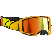 Vision 8 Corp Goggle — One Size, Pink, Yellow, Mirrored Red Lens