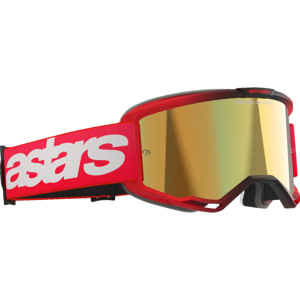 Gafas Vision 5 Blaze — Talla única, Rojo, Lente dorada espejada