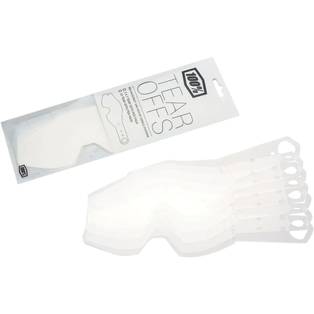 Racecraft/Accuri/Strata Goggle Tear-Offs — Clear, Laminated
