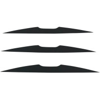 Kit de aletas para barro del sistema Roll-Off de gafas XCR — paquete de 3, negro