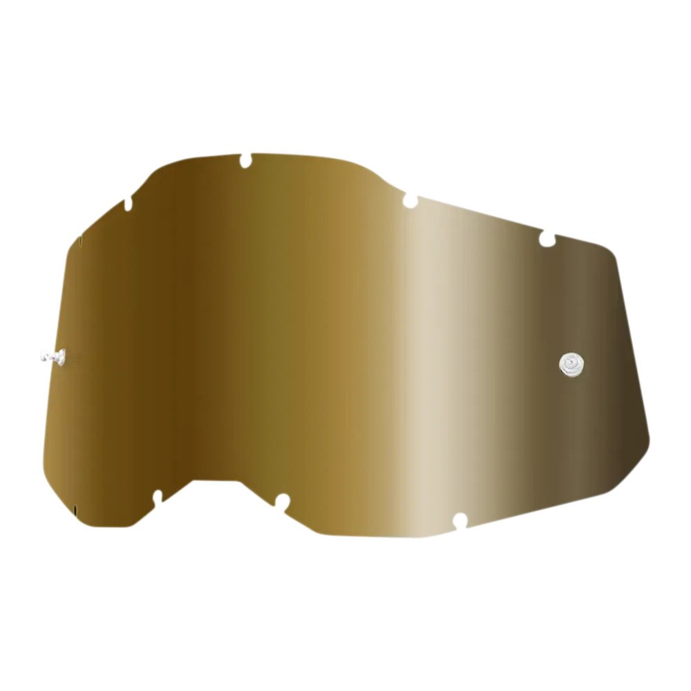 Accuri 2/Racecraft 2/Strata 2 Goggle Lens — Fits Accuri 2, Strata 2, Racecraft 2, Gold mirror