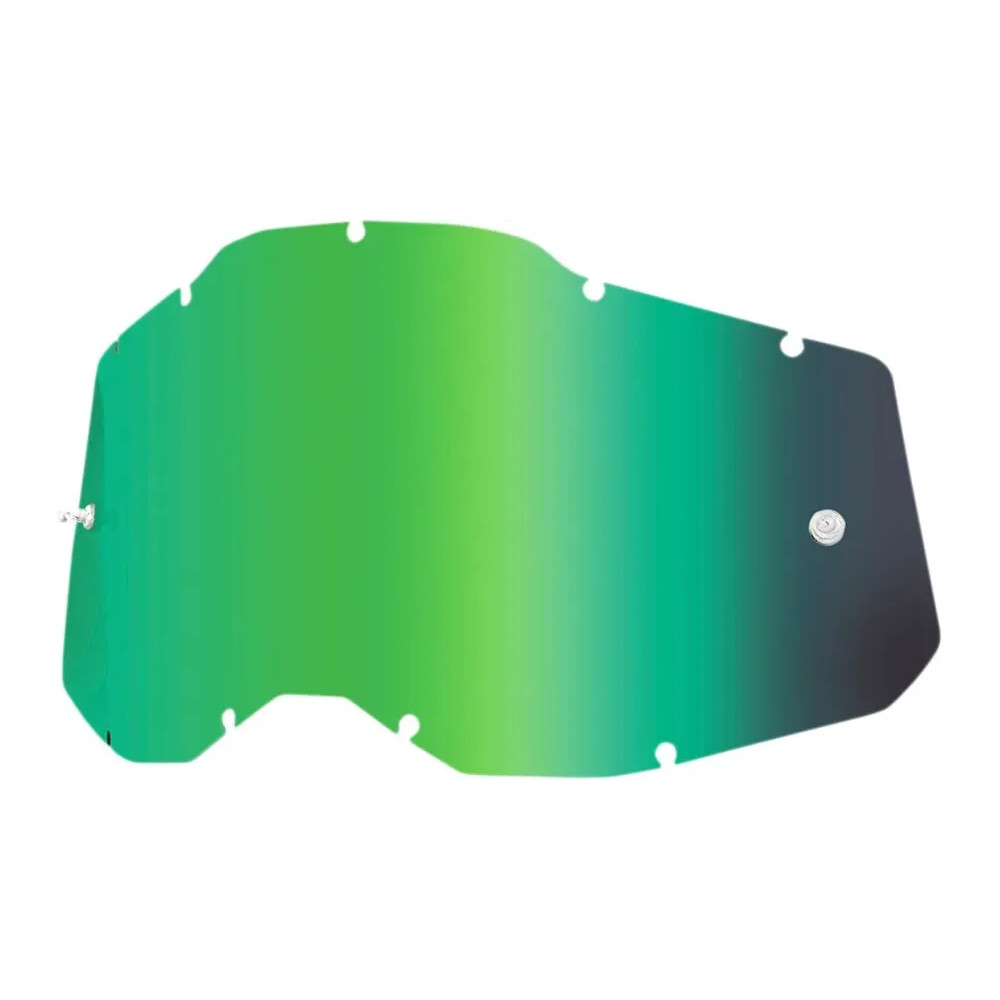 Accuri 2/Racecraft 2/Strata 2 Goggle Lens — Fits Accuri 2, Strata 2, Racecraft 2, Green Mirror