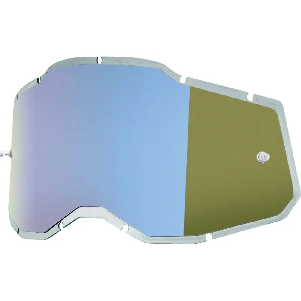 Accuri 2/Racecraft 2/Strata 2 Goggle Lens — Fits Accuri 2, Strata 2, Racecraft 2, Mirror Blue