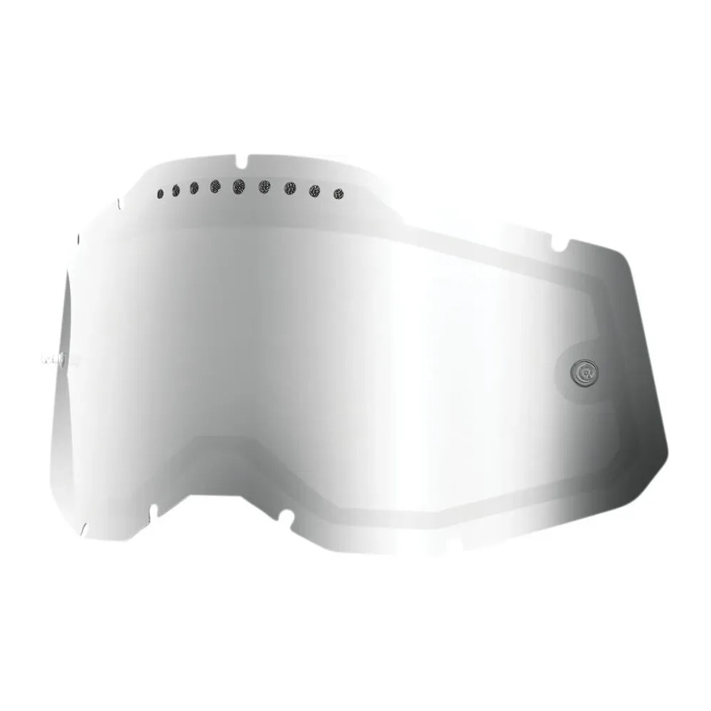 Accuri 2/Racecraft 2/Strata 2 Goggle Dual Pane Vented Lens — Dual lens, Silver mirror