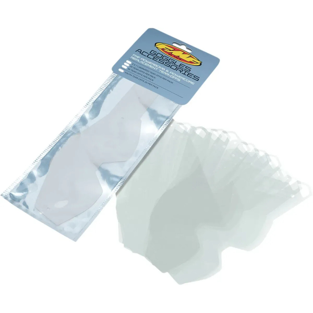 PowerBomb/PowerCore Goggle Tear-Offs — 50 pack, Clear