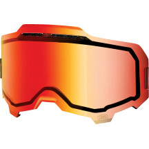 Armega Goggle Vented Injected Dual Pane Lens — Fits Armega, ARmatic, Adult, Red, Mirror
