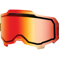 Armega Goggle Vented Injected Dual Pane Lens — Fits Armega, ARmatic, Adult, Red, Mirror