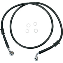 Stainless Steel Brake Line Kit — 113.5 cm (44-3/4"), front upper, black