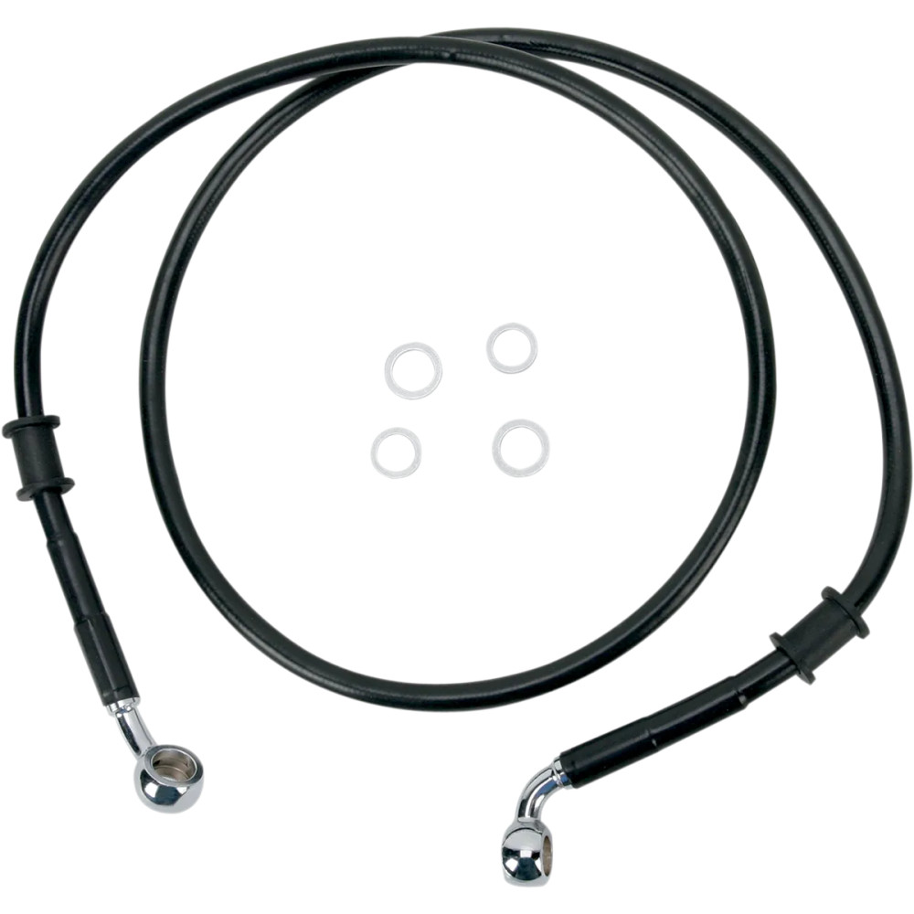 Stainless Steel Brake Line Kit — 113.5 cm (44-3/4"), front upper, black