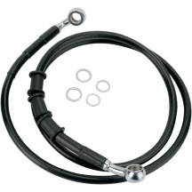 Stainless Steel Brake Line Kit — 42" (106.5 cm), front upper, Black