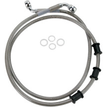 Extended Length Stainless Steel Brake Line Kit — 51-3/4" (131.5 cm), Oversize +10", without ABS