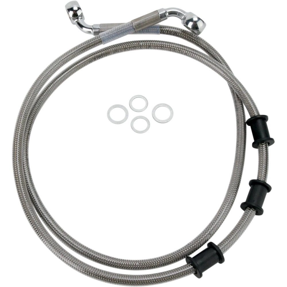 Extended Length Stainless Steel Brake Line Kit — 51-3/4" (131.5 cm), Oversize +10", without ABS