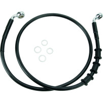 Extended Length Black Vinyl Brake Line Kit — 111 cm (43-3/4"), without ABS, Oversize +5.1 cm (2")