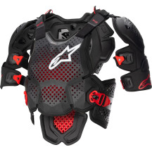 A-10 v2 Protector de Pecho Completo — XS/S, Negro, Gris, Rojo