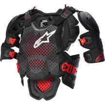 A-10 v2 Protector de Pecho Completo — XS/S, Negro, Gris, Rojo