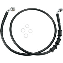 Extended Length Black Vinyl Brake Line Kit — Oversize +10.2 cm (4"), 116 cm (45-3/4"), without ABS
