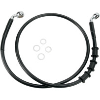 Extended Length Black Vinyl Brake Line Kit — Oversize +10.2 cm (4"), 116 cm (45-3/4"), without ABS