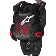 A-1 Pro Protector de pecho — XL/2XL, Negro/Gris/Rojo