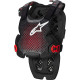 A-1 Pro Protector de pecho — XL/2XL, Negro/Gris/Rojo