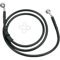 Stainless Steel Brake Line Kit — 116 cm (45-3/4"), without ABS, Black