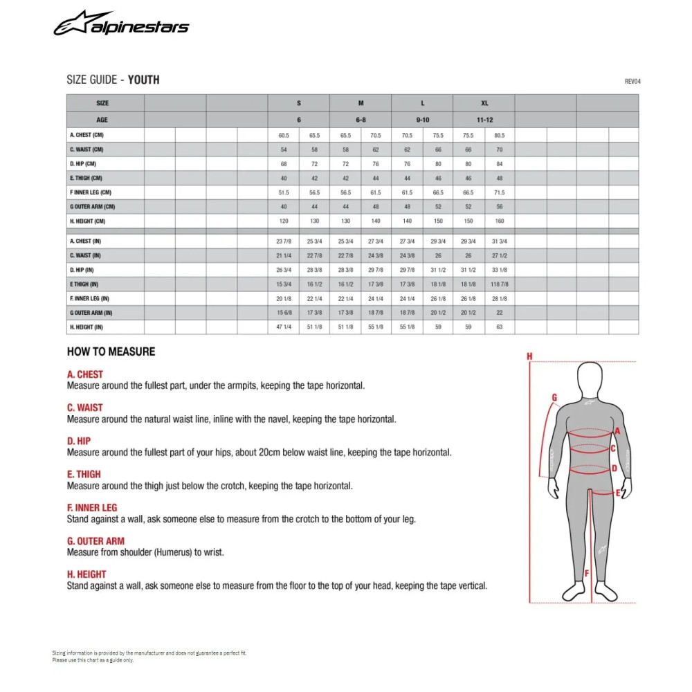 Youth Bionic Action Guard — L/XL, Black, Red