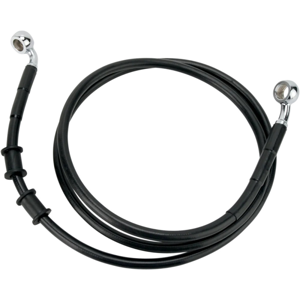 Extended Length Black Vinyl Brake Line Kit — Oversize +8", 56-1/8", without ABS
