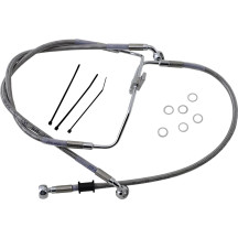 Stainless Steel Brake Line Kit — Front, without ABS, 47.5 cm (18-5/8"), 46.5 cm (18-1/4")