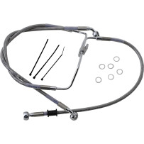 Stainless Steel Brake Line Kit — Front, without ABS, 47.5 cm (18-5/8"), 46.5 cm (18-1/4")