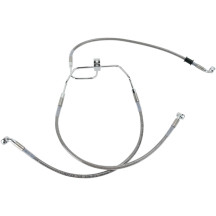 Stainless Steel Brake Line Kit — Front, without ABS, 47.5 cm (18-5/8"), 46.5 cm (18-1/4")