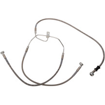 Extended Length Stainless Steel Brake Line Kit — Oversize +15.2 cm (6"), front, without ABS, silver clear-coated