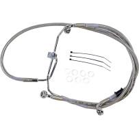 Extended Length Stainless Steel Brake Line Kit — Oversize +20.3 cm (8"), 67.5 cm (26-5/8"), 46.5 cm (18-1/4")