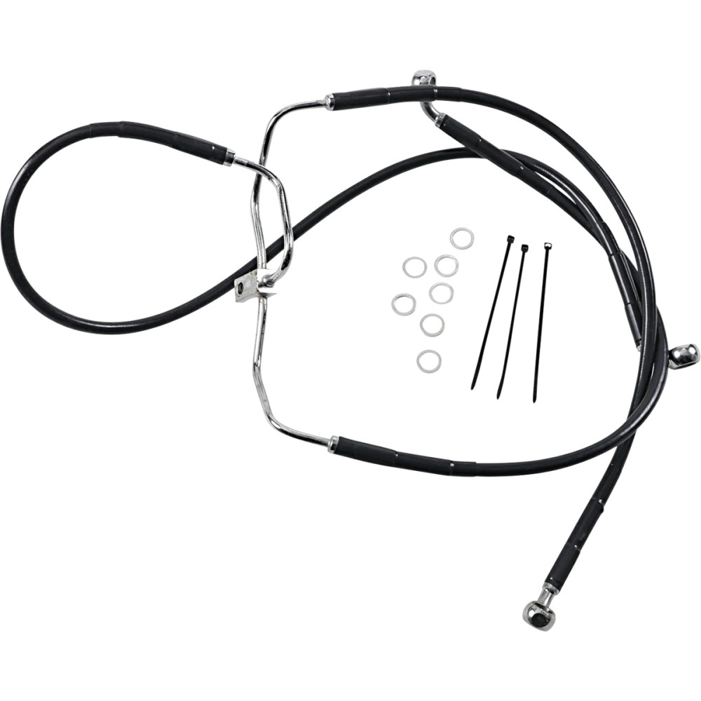 Extended Length Black Vinyl Brake Line Kit — Oversize +20.3 cm, 67.5 cm, 46.5 cm