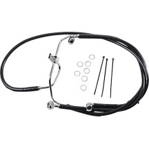Extended Length Black Vinyl Brake Line Kit — 28-5/8" (72.5 cm), 18-1/4" (46.5 cm), Oversize +10" (+25.4 cm)
