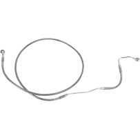Stainless Steel Brake Line Kit — 159.5 cm (62-3/4") , Silver, clear-coated, with ABS
