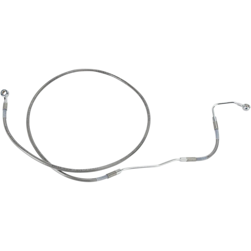 Stainless Steel Brake Line Kit — 159.5 cm (62-3/4") , Silver, clear-coated, with ABS
