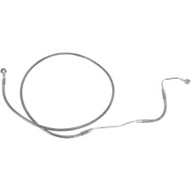 Extended Length Stainless Steel Brake Line Kit — 185 cm (72-3/4"), Oversize +25.4 cm (10"), with ABS, Silver