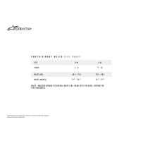 Cinturón lumbar Youth Sequence — Talla S/M, negro