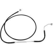 Extended Length Black Vinyl Brake Line Kit — 164.5 cm (64-3/4"), Oversize +5.1 cm (2"), Front, ABS