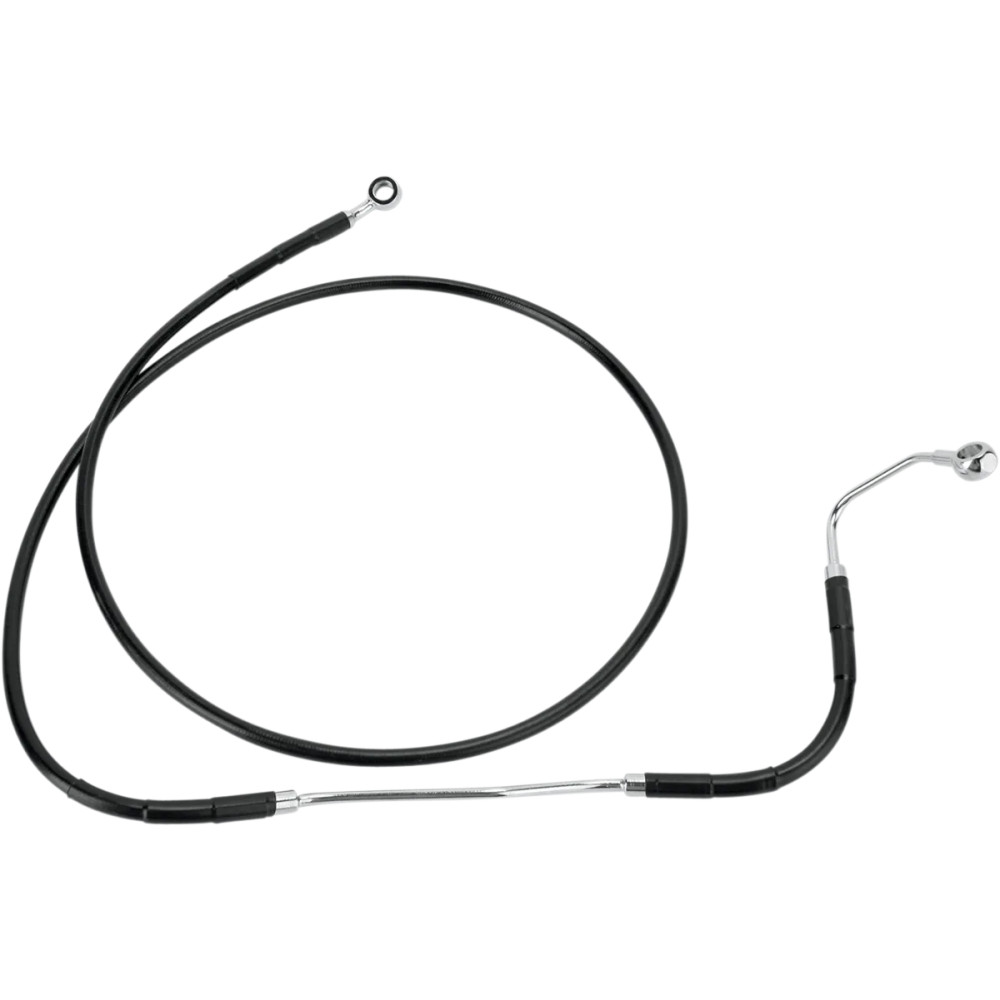 Extended Length Black Vinyl Brake Line Kit — 174.5 cm, Oversize +15.2 cm, with ABS