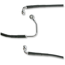 Stainless Steel Brake Line Kit — 42 cm (16-5/8"), 138.43 cm (54-1/2"), with ABS, black