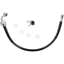Stainless Steel Brake Line Kit — 40 cm (15-3/4"), rear, Black