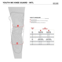 Youth SX-1 Knee Protectors — S/M, Black, Red, Pair
