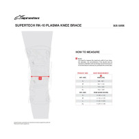 Supertech RK-10 Plasma Knee Braces — Size L, Black/Red