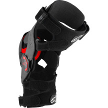 Supertech RK-10 Plasma Knee Braces — Size L, Black/Red
