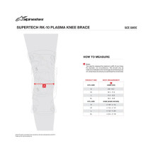 Rodilleras Supertech RK-10 Plasma — XL, Negro, Rojo