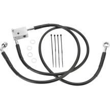 Stainless Steel Brake Line Kit — 85 cm (33-1/2"), Black