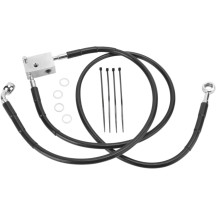 Stainless Steel Brake Line Kit — 85 cm (33-1/2"), Black