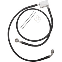 Extended Length Black Vinyl Brake Line Kit — 90 cm (35-1/2"), Oversize +2", Rear, Black