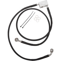 Extended Length Black Vinyl Brake Line Kit — 90 cm (35-1/2"), Oversize +2", Rear, Black